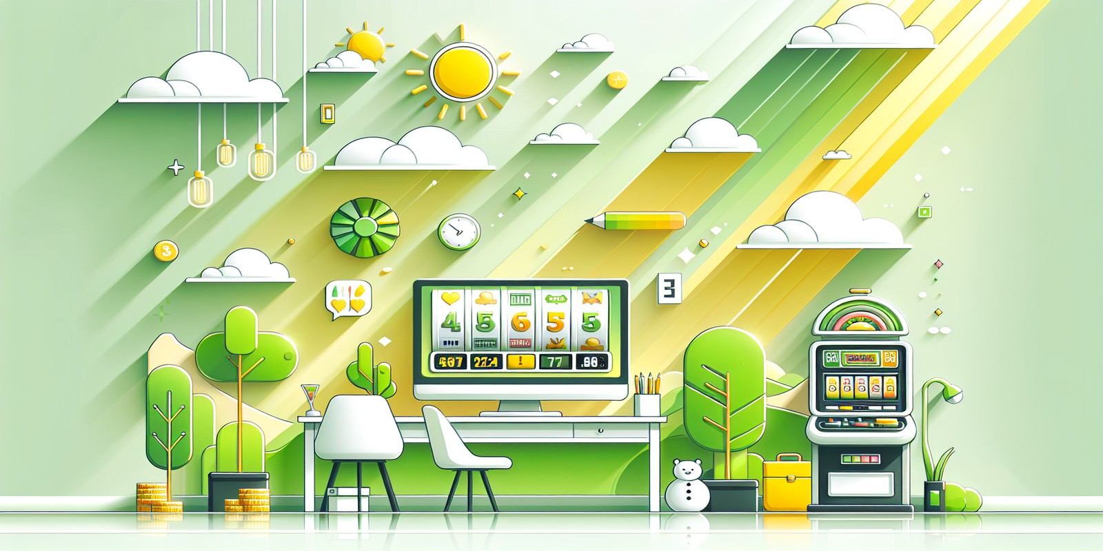 Illustration of Teen Patti Slots showing 100% bonus offer at Bet Buzz